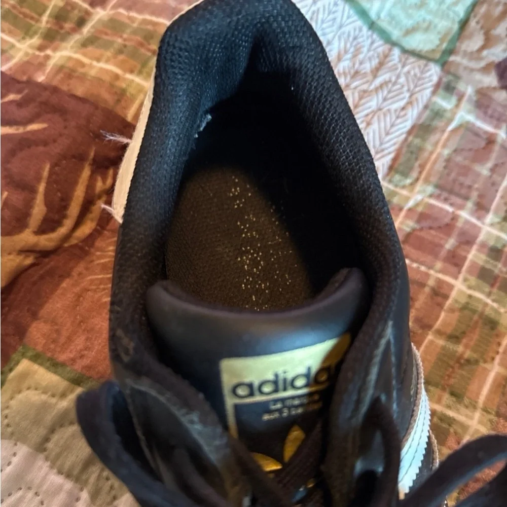Adidas Superstar Black with White Stripes Men's Sneakers - Picture 6 of 7